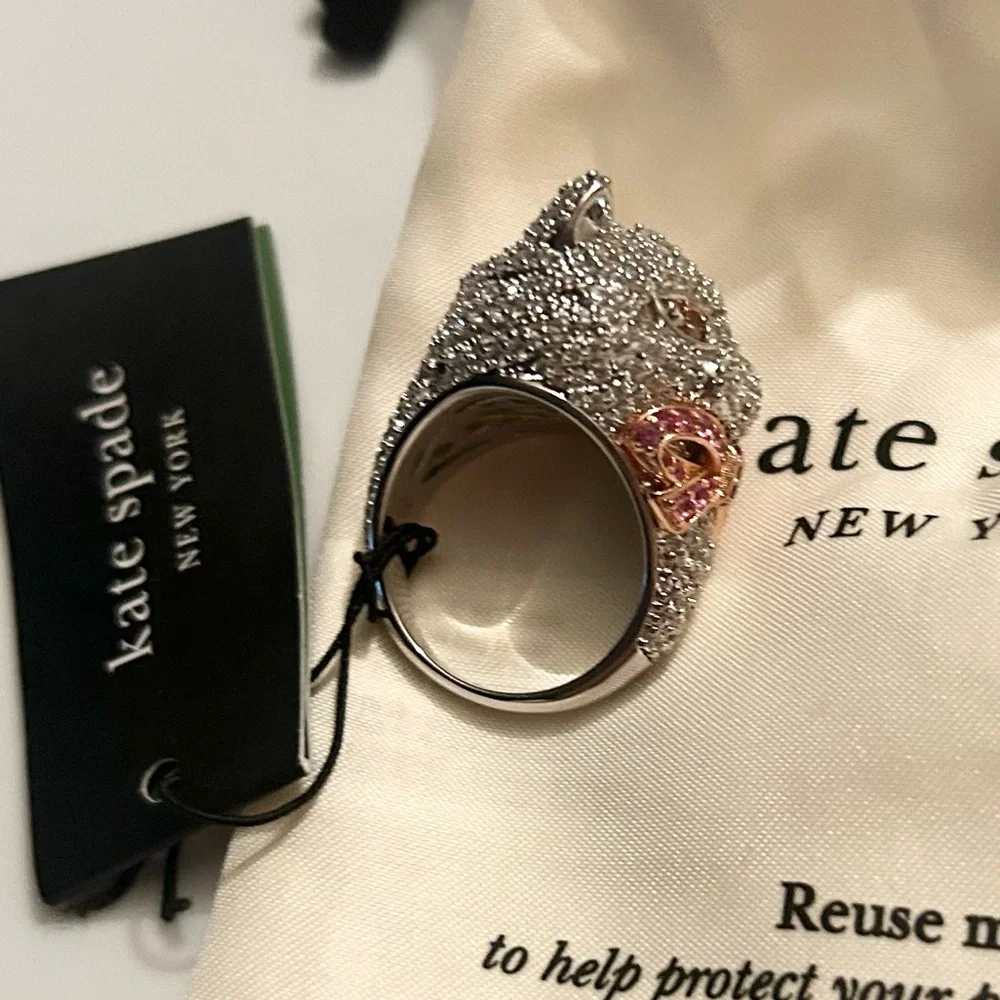 Kate Spade New York Pawlina Cat Ring Size 8 NWT - Picture 4 of 5